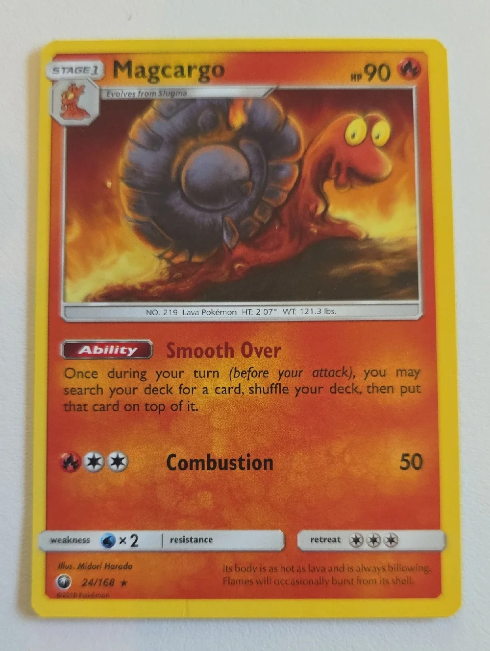 Pokemon Slugma and Magcargo Card